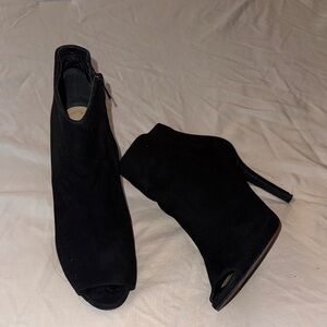 Michael Kors Black Peep-Toe Heeled Boots